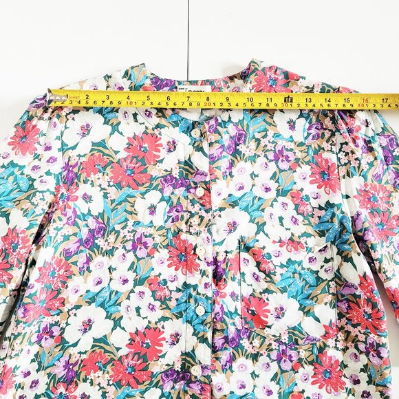 Vintage Liberty London Floral Pattern Button Down Blouse - Size M - Picture 4 of 7